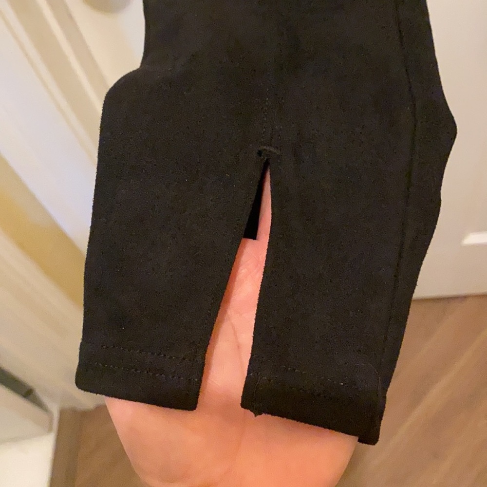 Faux suede leggings, NWT, Black - Picture 6 of 9